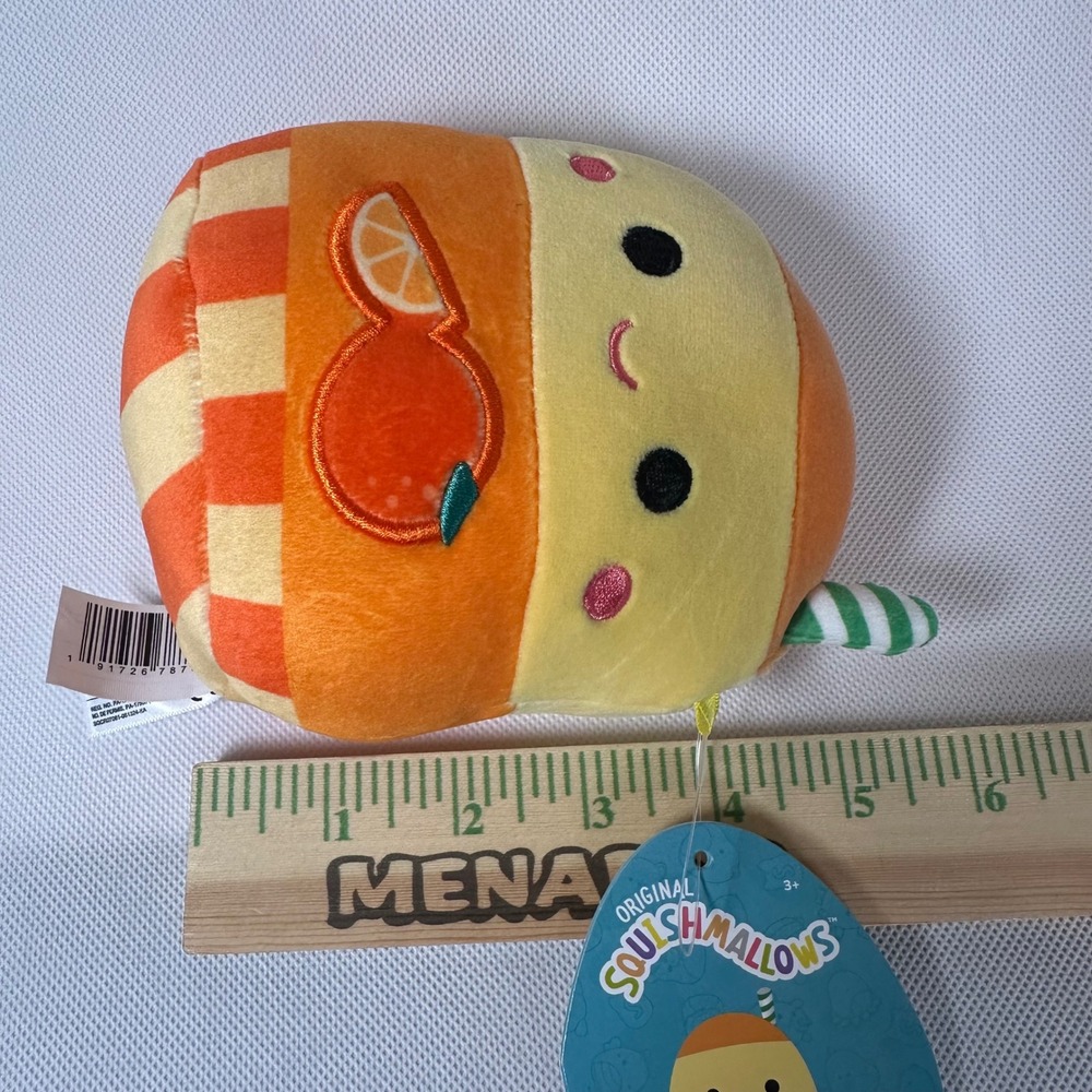Squishmallows Marcos the Orange Juice 5 Inch Plush Food Squad NWT - Picture 7 of 8